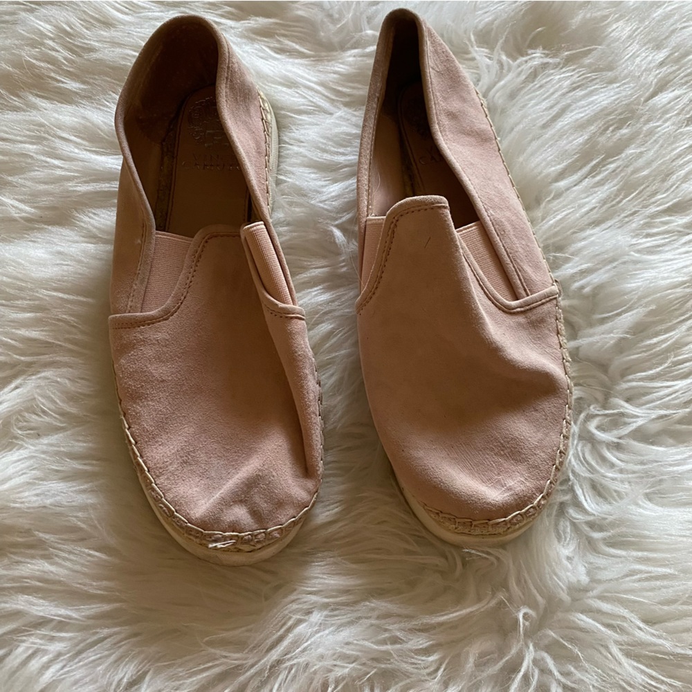 Vince Camuto Size 8.5 Blush Suede Espadrilles